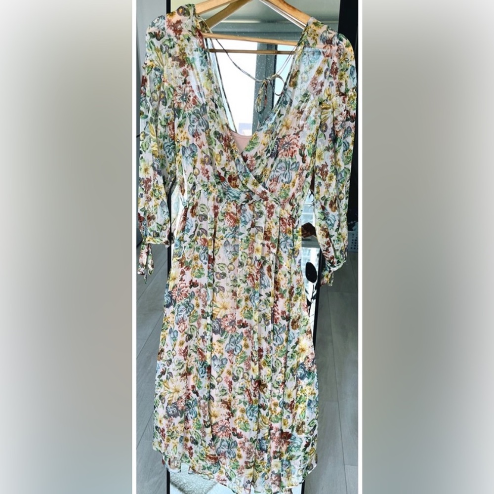 Zara Floral Embroidered Maxi dress